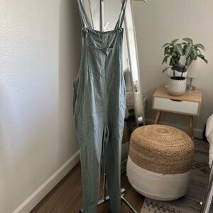 &Merci soft teal Knot strap overalls 100% cotton